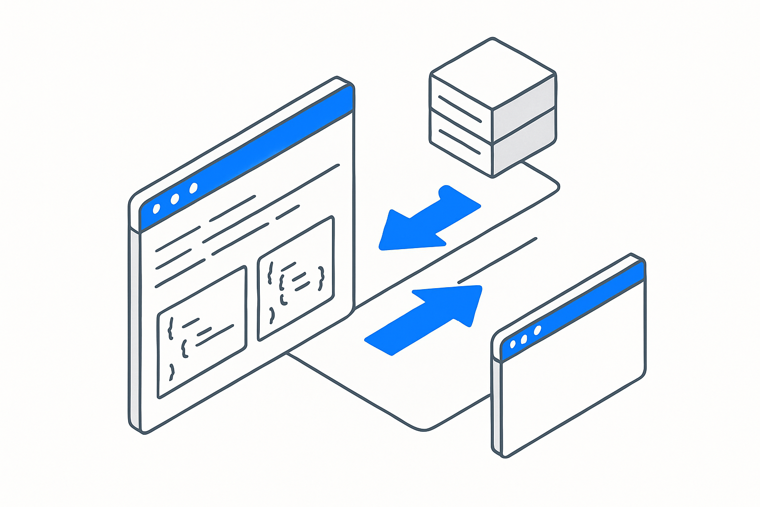 Isometric technical illustration of a Claude streaming agent loop in TypeScript with SSE event flow